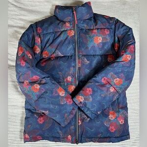Sundance Navy Floral Puffer Jacket